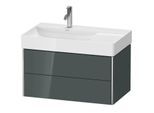 Duravit XSquare Waschtisch-Unterschrank XS416803838 78,4x39,7x46cm, 2 Schubkästen, Dolomiti Grey hochglanz
