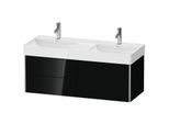 Duravit XSquare Waschtisch-Unterschrank XS416404040 118,4x39,7x46cm, 4 Schubkästen, schwarz hochglanz