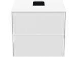 Ideal Standard Conca Waschtisch-Unterschrank T3940Y1 mit Ausschnitt, 2 Auszüge, 60x50,5x55 cm, mittig, Weiß matt lackiert