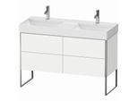 Duravit XSquare Waschtisch-Unterschrank XS445601818 118,4x73,1x46cm, 4 Auszüge, weiß matt