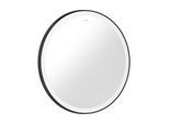 hansgrohe Xarita Lite Q Spiegel 54966670 mit runder LED-Beleuchtung, mattschwarz, B 700 x H 700 x T 30 mm, 20 W