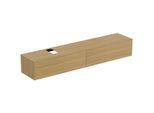 Ideal Standard Conca Waschtisch-Unterschrank T4334Y6 240x50,5x37cm, mit Ausschnitt, 2 Auszüge, Eiche hell Furnier