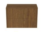 Ideal Standard Conca Waschtisch-Unterschrank T4328Y5 ohne Ausschnitt, 2 Auszüge, 80x37x55 cm, Walnuss dunkel Furnier