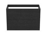 Ideal Standard Conca Waschtisch-Unterschrank T4352Y4 ohne Waschtisch-Platte, 2 Auszüge, 80x37x54 cm, Eiche geflammt Furnier
