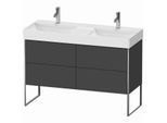 Duravit XSquare Waschtisch-Unterschrank XS445604949 118,4x73,1x46cm, 4 Auszüge, Graphit matt