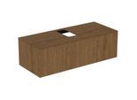 Ideal Standard Conca Waschtisch-Unterschrank T3931Y5 mit Ausschnitt, 1 Auszug, 120x50,5x37 cm, mittig, Walnuss dunkel Furnier