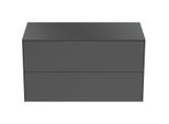 Ideal Standard Conca Waschtisch-Unterschrank T4323Y2 ohne Ausschnitt, 2 Auszüge, 100x50,5x55 cm, Anthrazit matt lackiert
