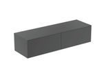 Ideal Standard Conca Waschtisch-Unterschrank T4315Y2 ohne Ausschnitt, 2 Auszüge, 160x50,5x37 cm, Anthrazit matt lackiert