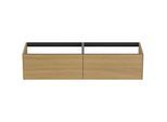 Ideal Standard Conca Waschtisch-Unterschrank T3984Y6 ohne Waschtisch-Platte, 2 Auszüge, 160x 50,5x36 cm, Eiche hell Furnier