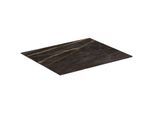Ideal Standard Conca Keramik-Waschtisch-Platte T3969DG Ausladung 50,5cm, 60 x 50,5 x 0,6 cm, Mamor Noir Desir
