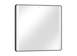 hansgrohe Xarita Lite Q Spiegel 54963670 mit seitlicher LED-Beleuchtung, mattschwarz, B 800 x H 700 x T 30 mm, 14 W