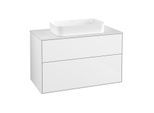 Villeroy und Boch Finion Waschtischunterschrank G64100GF 100x60,3x50,1mm, Wandbeleuchtung, Glass White Matt, Glossy white lacquer