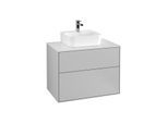 Villeroy und Boch Finion Waschtischunterschrank F08100GJ 80x60,3x50,1cm, Abdeckplatte white matt, Light grey matt