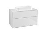 Villeroy und Boch Finion Waschtischunterschrank G64100MT 100x60,3x50,1mm, Wandbeleuchtung, Glass White Matt, White matt lacquer