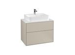 Villeroy und Boch Finion Waschtischunterschrank G09100HH 80x60,3x50,1cm, Emotion, Abdeckplatte white matt, Sand Matt Lacquer