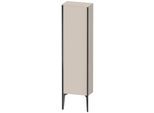 Duravit XViu Halbhochschrank XV1315LB291 40x24x133cm, schwarz matt, Tür links, taupe matt