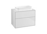 Villeroy und Boch Finion Waschtischunterschrank G63100MT 80x60,3x50,1mm, Wandbeleuchtung, Glass White Matt, White matt lacquer