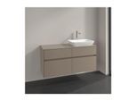 Villeroy und Boch Collaro Waschtischunterschrank C114B0VM 120x54,8x50cm, Waschtisch rechts, LED-Beleuchtung 8,8 W, taupe