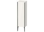 Duravit XViu Halbhochschrank XV1325LB222 40x36x133cm, schwarz matt, Tür links, weiß hochglanz