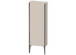 Duravit XViu Halbhochschrank XV1316LB291 50x133x24cm, 1 Tür, schwarz matt, Anschlag links, taupe matt
