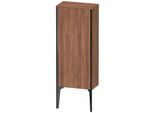 Duravit XViu Halbhochschrank XV1305RB279 40x24x89cm, schwarz matt, Tür rechts, nussbaum natur
