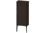 Duravit XViu Halbhochschrank XV1305LB269 40x24x89cm, schwarz matt, Tür links, nussbaum gebürstet
