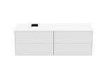 Ideal Standard Conca Waschtisch-Unterschrank T3989Y1 mit Ausschnitt, 4 Auszüge, 160x50,5x55 cm rechts/links, Weiß matt lackiert