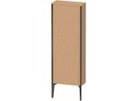 Duravit XViu Halbhochschrank XV1316LB212 50x133x24cm, 1 Tür, schwarz matt, Anschlag links, eiche gebürstet
