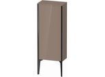 Duravit XViu Halbhochschrank XV1305LB286 40x24x89cm, schwarz matt, Tür links, cappucino hochglanz
