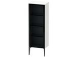 Duravit XViu Halbhochschrank XV1368RB218 50x36x133cm, Glastür, schwarz matt, Tür rechts, weiß matt