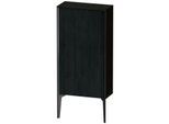Duravit XViu Halbhochschrank XV1306RB216 50x24x89cm, schwarz matt, Tür rechts, Eiche schwarz
