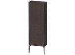 Duravit XViu Halbhochschrank XV1316RB272 50x133x24cm, 1 Tür, schwarz matt, Anschlag rechts, eiche dunkel gebürstet