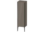Duravit XViu Halbhochschrank XV1325RB289 40x36x133cm, schwarz matt, Tür rechts, flannel grey hochglanz