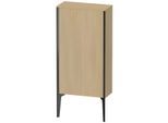 Duravit XViu Halbhochschrank XV1306LB271 50x24x89cm, schwarz matt, Tür links, mediterrane eiche