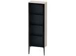 Duravit XViu Halbhochschrank XV1366RB291 50x24x133cm, Glastür, schwarz matt, Tür rechts, taupe matt