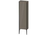 Duravit XViu Halbhochschrank XV1315LB289 40x24x133cm, schwarz matt, Tür links, flannel grey hochglanz