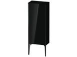 Duravit XViu Halbhochschrank XV1305RB240 40x24x89cm, schwarz matt, Tür rechts, schwarz hochglanz