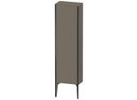 Duravit XViu Halbhochschrank XV1315LB290 40x24x133cm, schwarz matt, Tür links, flannel grey seidenmatt