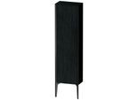 Duravit XViu Halbhochschrank XV1315LB216 40x24x133cm, schwarz matt, Tür links, Eiche schwarz