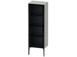 Duravit XViu Halbhochschrank XV1368LB207 50x36x133cm, Glastür, schwarz matt, Tür links, betongrau matt