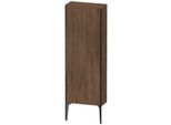 Duravit XViu Halbhochschrank XV1316RB221 50x133x24cm, 1 Tür, schwarz matt, Anschlag rechts, nussbaum dunkel