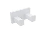 Hewi System 900 Q Doppelhaken 900Q90.00260DX pulverbeschichtet weiß tiefmatt, aus Edelstahl, 75x40x44mm