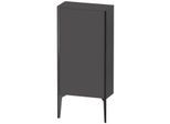 Duravit XViu Halbhochschrank XV1306RB249 50x24x89cm, schwarz matt, Tür rechts, graphit matt