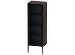Duravit XViu Halbhochschrank XV1368LB272 50x36x133cm, Glastür, schwarz matt, Tür links, eiche dunkel gebürstet