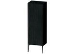 Duravit XViu Halbhochschrank XV1326RB216 50x36x133cm, schwarz matt, Tür rechts, Eiche schwarz