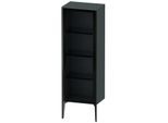 Duravit XViu Halbhochschrank XV1368RB238 50x36x133cm, Glastür, schwarz matt, Tür rechts, dolomiti grey hochglanz
