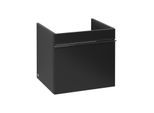 Villeroy und Boch Venticello Waschtisch-Unterschrank A93101PD 46,6 x 42 x 42,6 cm, Griff Chrom, Black Matt Lacquer