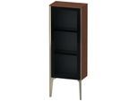 Duravit XViu Halbhochschrank XV1360LB113 40x24x89cm, Glastür, champagner matt, Tür links, amerikanischer nussbaum