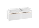 Villeroy und Boch Venticello Waschtisch-Unterschrank A94905MS 125,7 x 43,6 x 50,2 cm, Griff Copper, White Matt