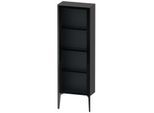 Duravit XViu Halbhochschrank XV1366RB249 50x24x133cm, Glastür, schwarz matt, Tür rechts, graphit matt
